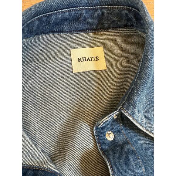 Khaite Jinn Denim Shirt Jacket Shacket 2024 Jeans Women's 2 Oversized Archer - Picture 4 of 8
